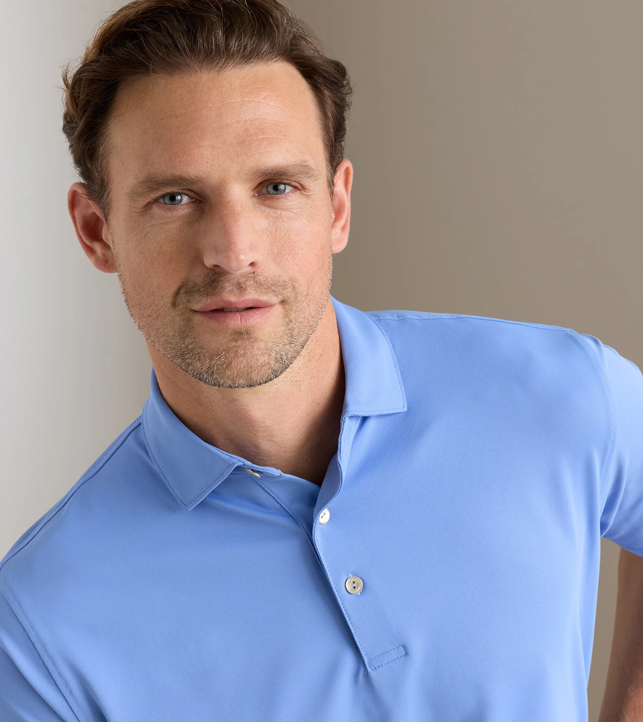 Solid Performance Mesh Polo in BLUEBIRD - Alternate Image 4