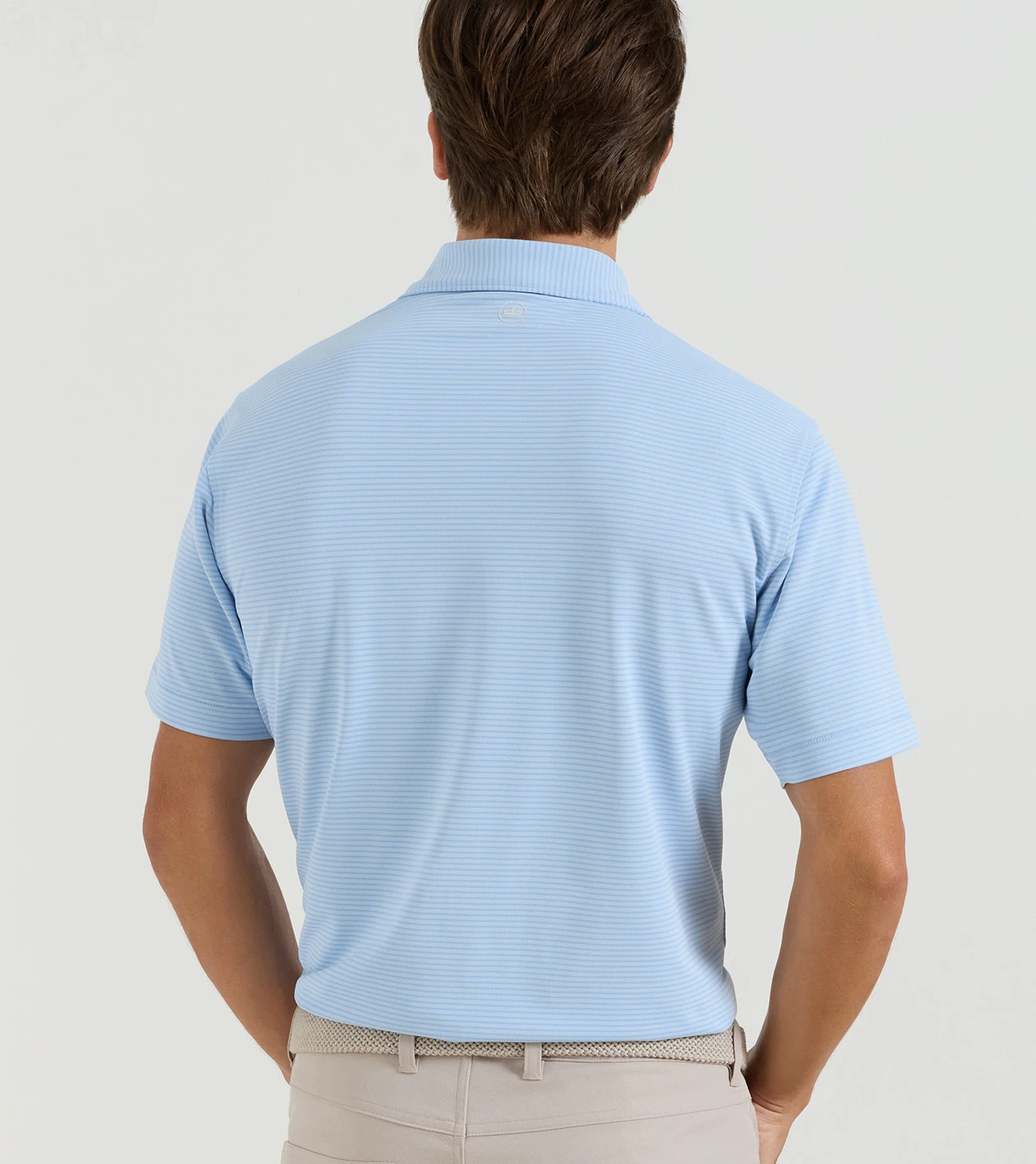 Grace Performance Mesh Polo in Stream Blue - Alternate Image 2