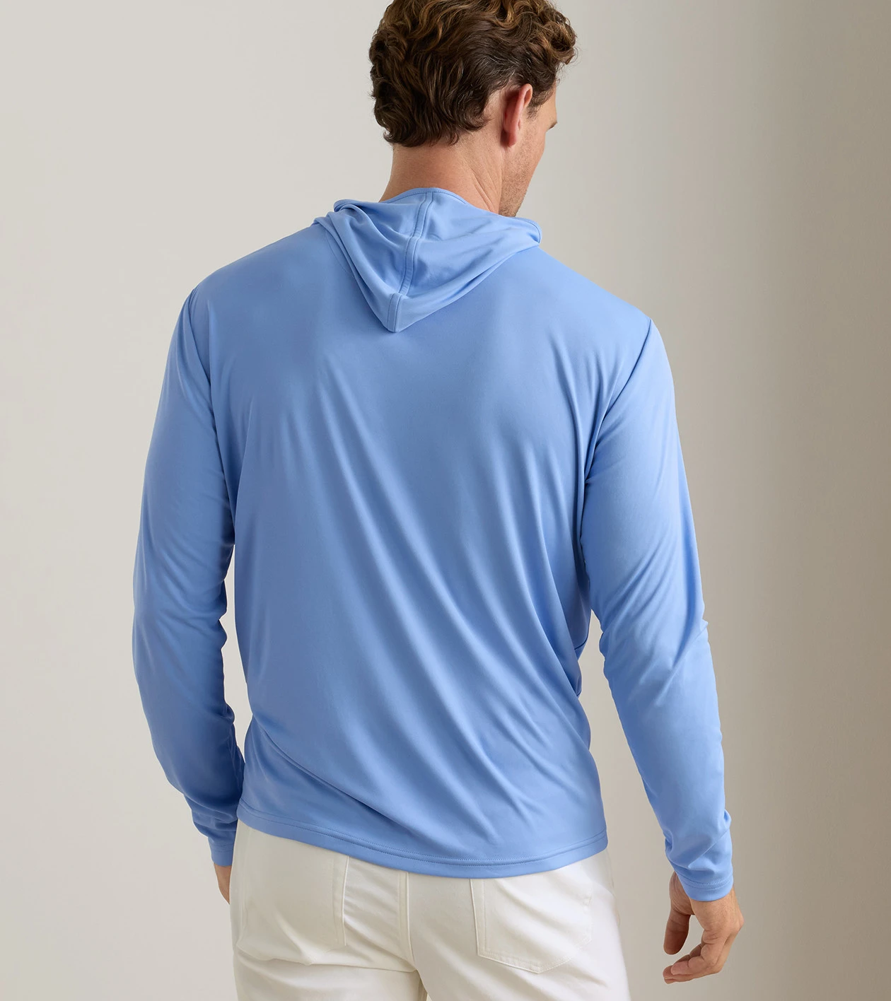 Featherweight Performance Sun Shirt Hoodie in BLUEBIRD - Alternate Image 2