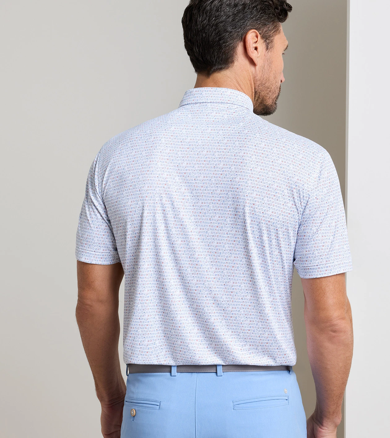 Featherweight Cornhole Performance Polo in White - Alternate Image 2