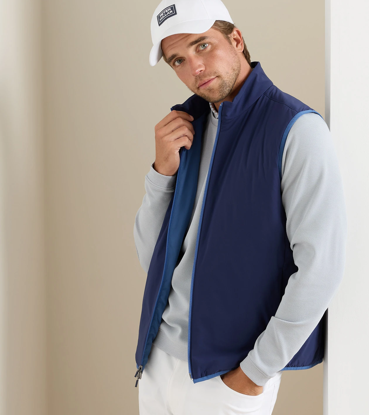Ridge Vest in Navy - Alternate Image 1
