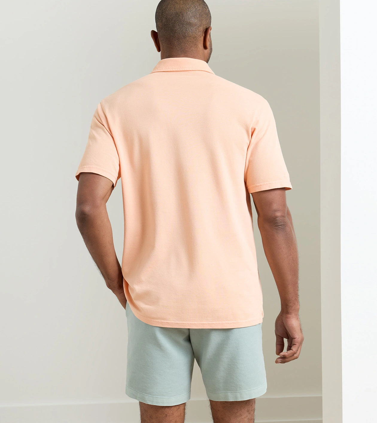 Everyday Piqu&eacute; Polo in COSMIC PEACH - Alternate Image 2
