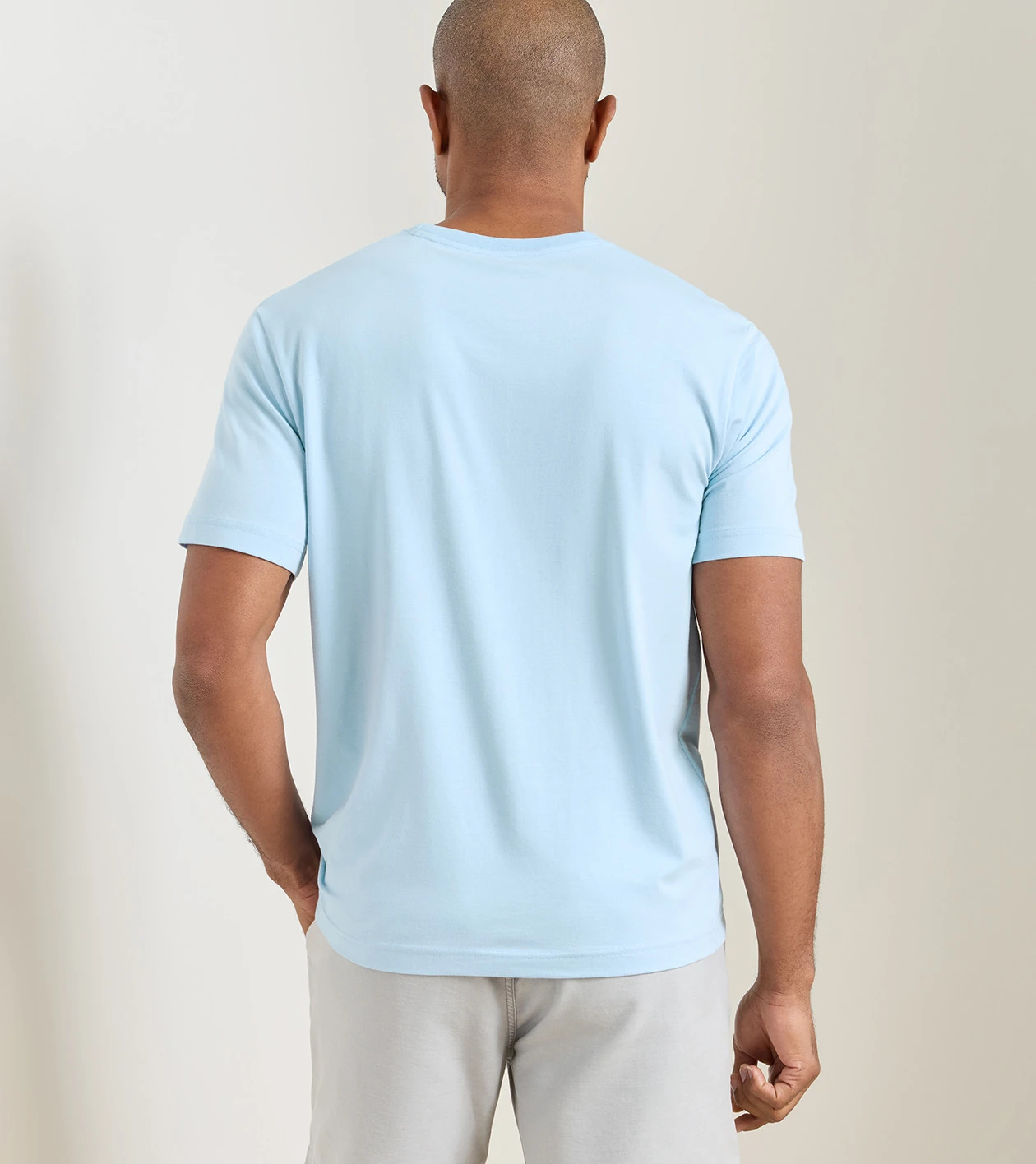 Crown Comfort Short-Sleeve Pocket Tee in Stream Blue - Alternate Image 2