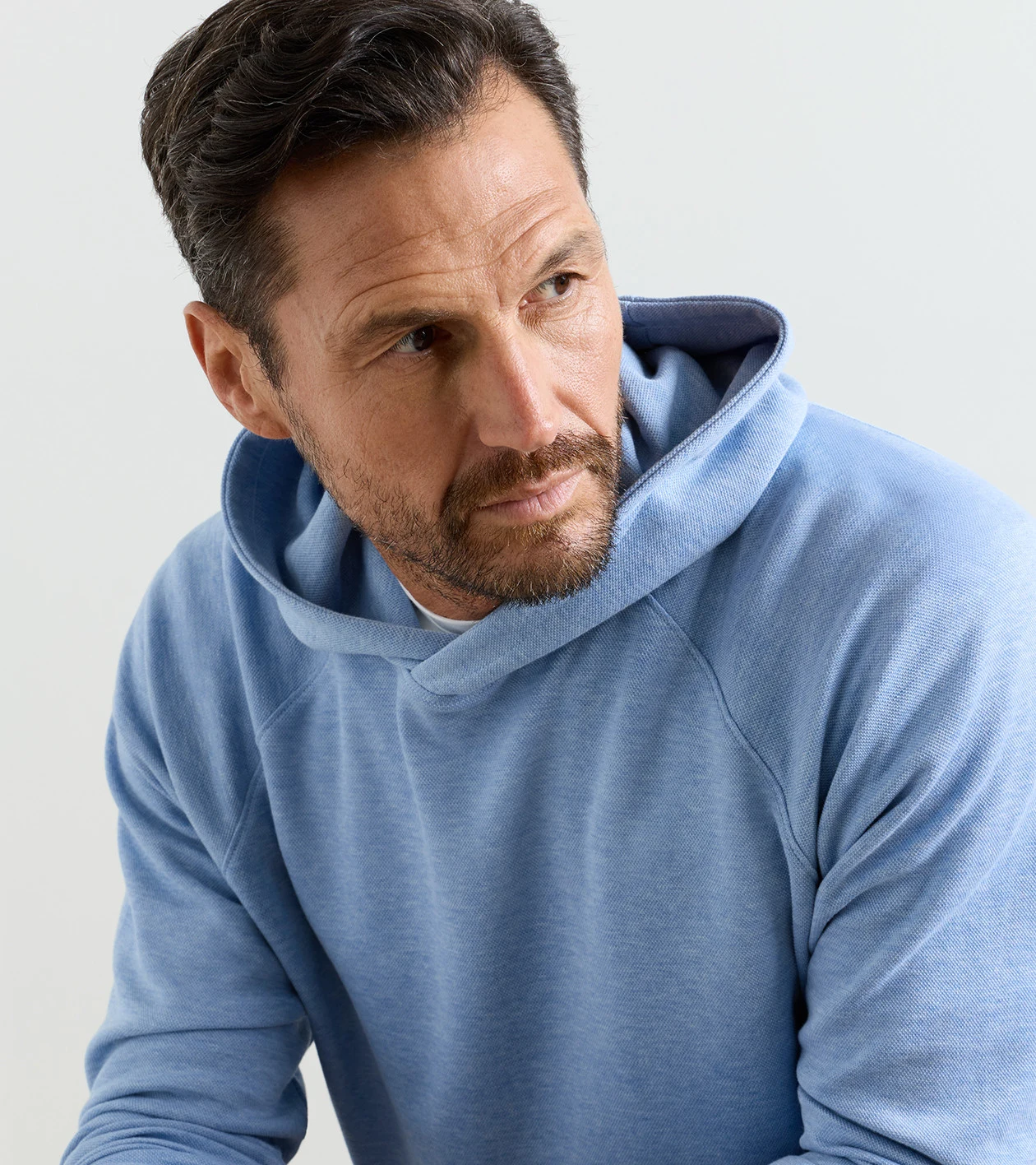 Crown Comfort Knit Hoodie in CLOUDY BLUE - Alternate Image 3