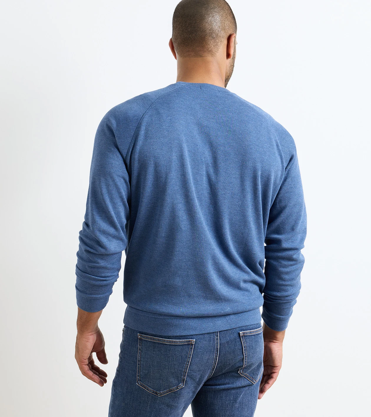 Crown Comfort Knit Crew in Windsor Blue - Alternate Image 2