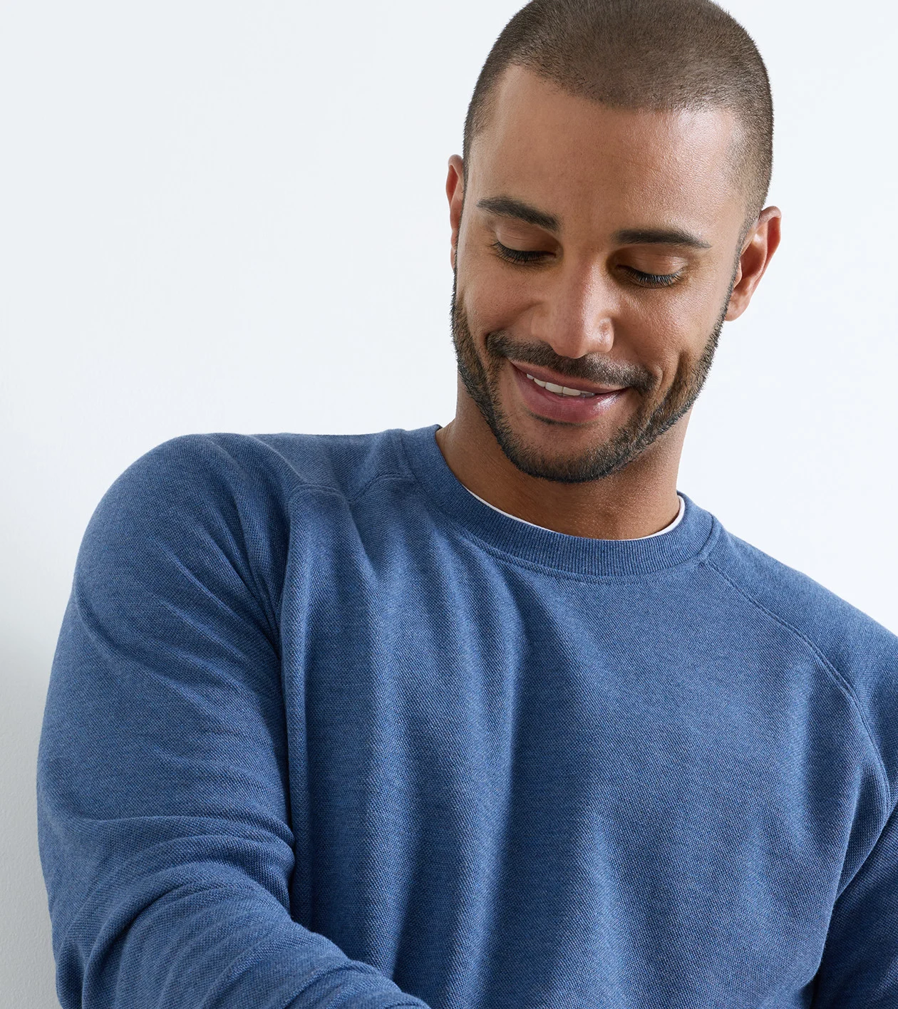 Crown Comfort Knit Crew in Windsor Blue - Alternate Image 3