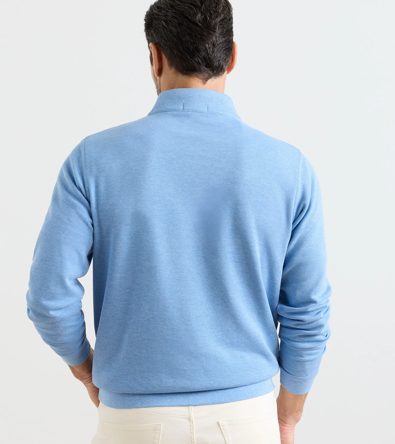 Crown Comfort Quarter-Zip Pullover in BLUEBIRD - Alternate Image 2