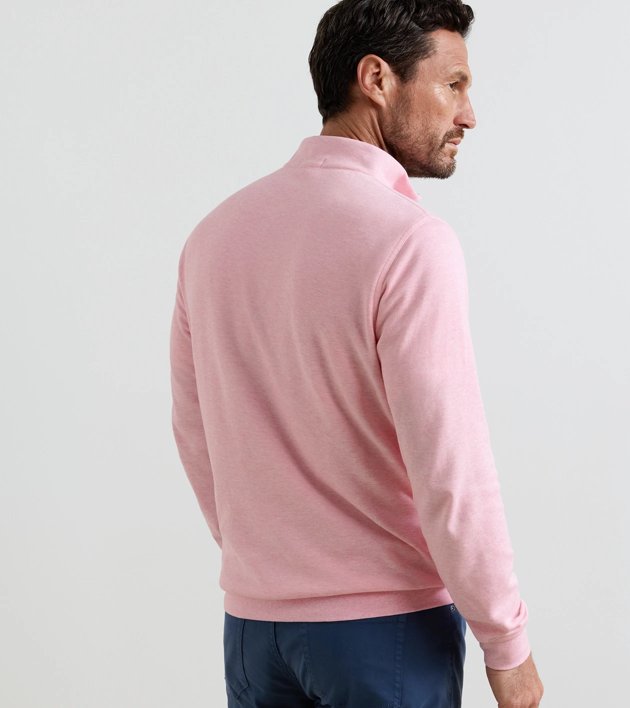 Crown Comfort Quarter-Zip Pullover in TEABERRY PINK - Alternate Image 2