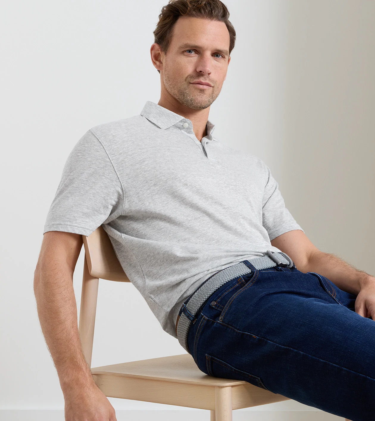 Sanibel Polo in Gale Grey - Alternate Image 1