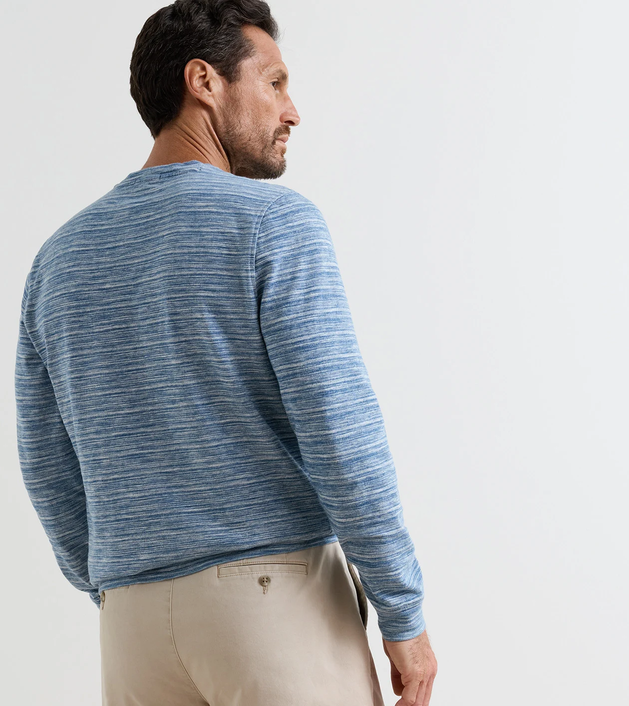 Crown Weekend Knit Crewneck in Indigo - Alternate Image 2