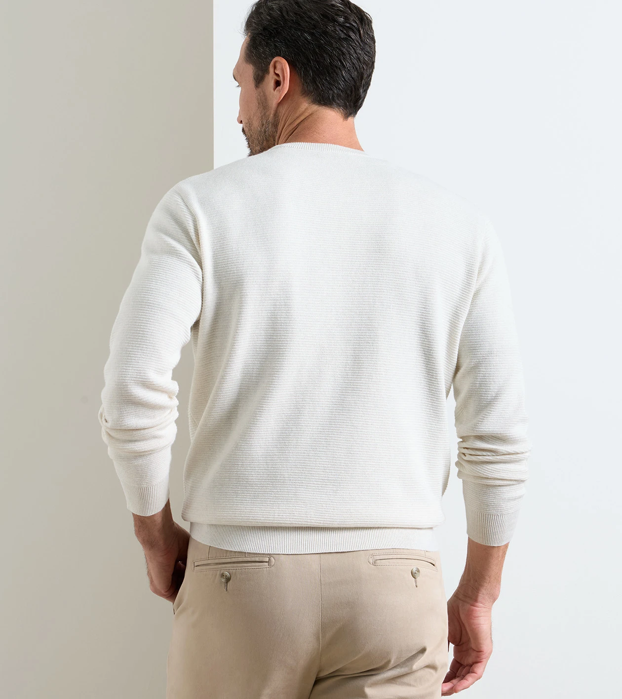 Coolspun Lite Textured Crewneck Sweater - Alternate Image 2