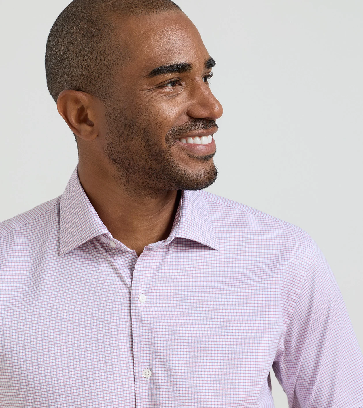 Conway Crown Lite Cotton-Stretch Sport Shirt in Chili Red - Alternate Image 3