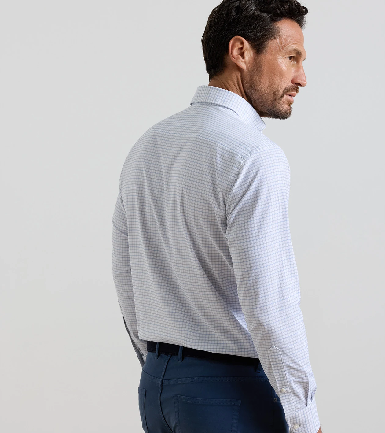 Rommel Performance Twill Sport Shirt in CLOUDY BLUE - Alternate Image 2