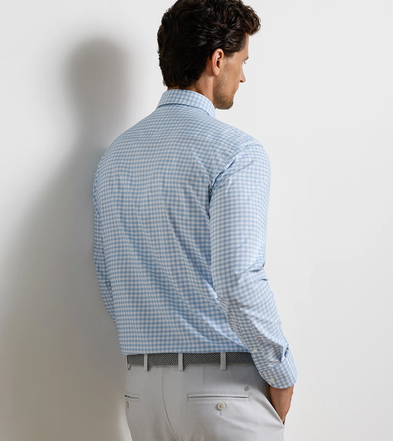 Lewis Performance Twill Sport Shirt in CLOUDY BLUE - Alternate Image 2