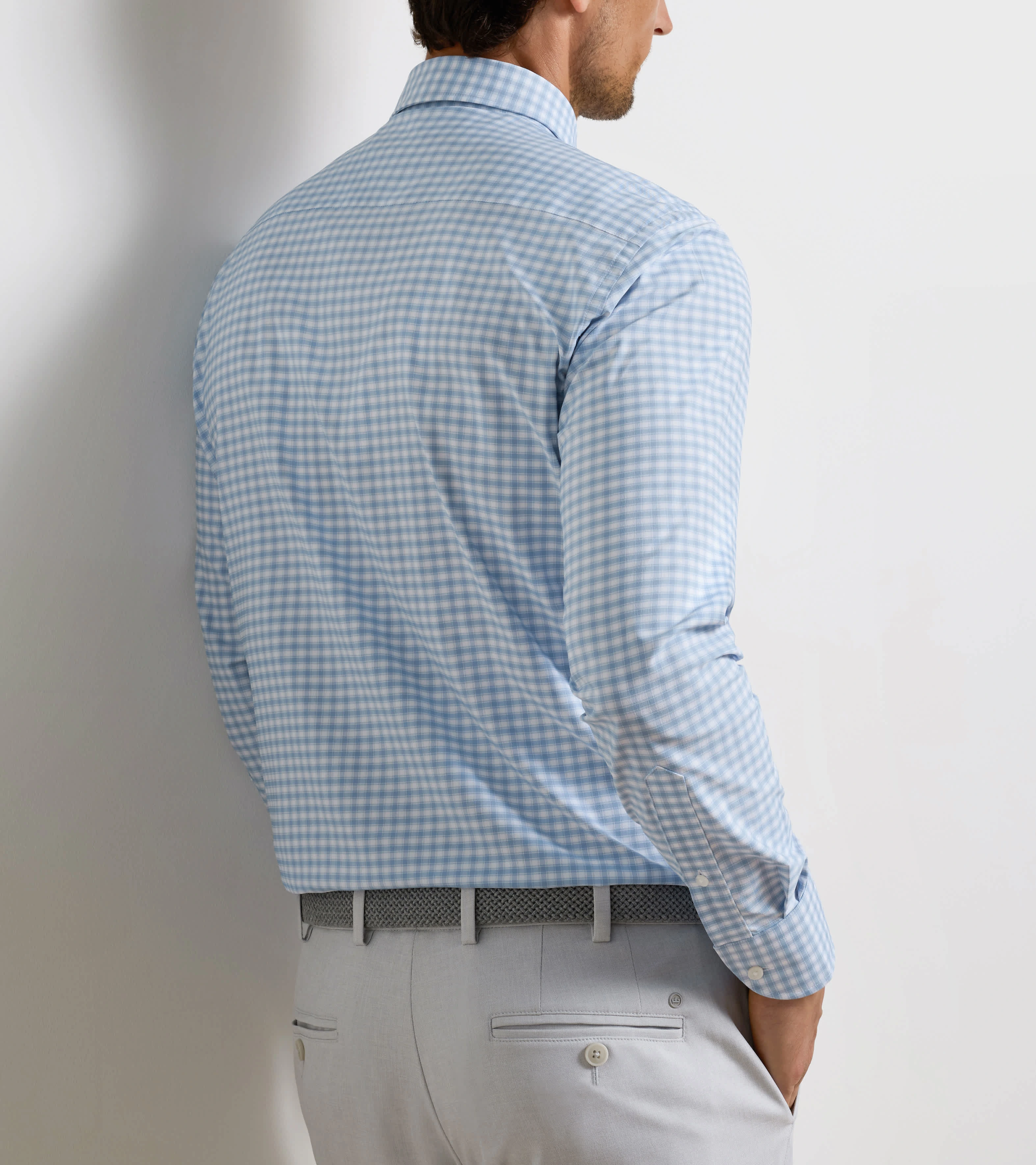 Lewis Performance Twill Sport Shirt in CLOUDY BLUE - Alternate Image 4