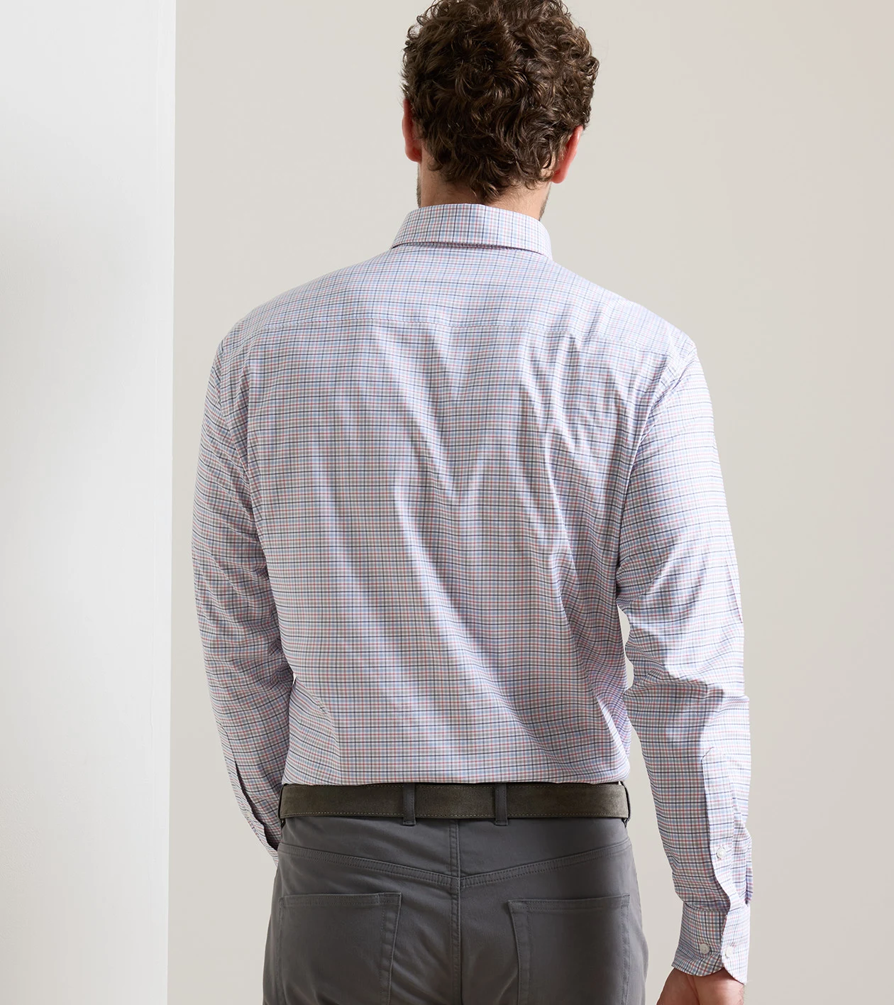 Casey Performance Twill Sport Shirt in Navy - Alternate Image 2