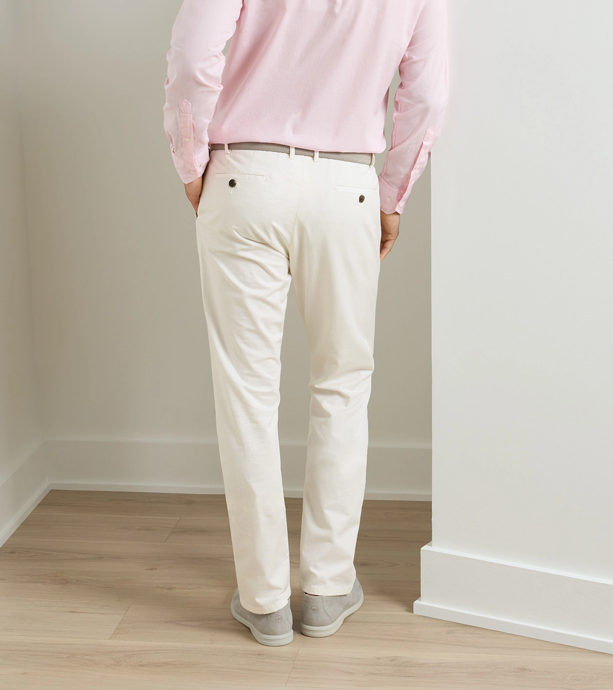 Somerset Flat Front Pant in Almond - Alternate Image 2