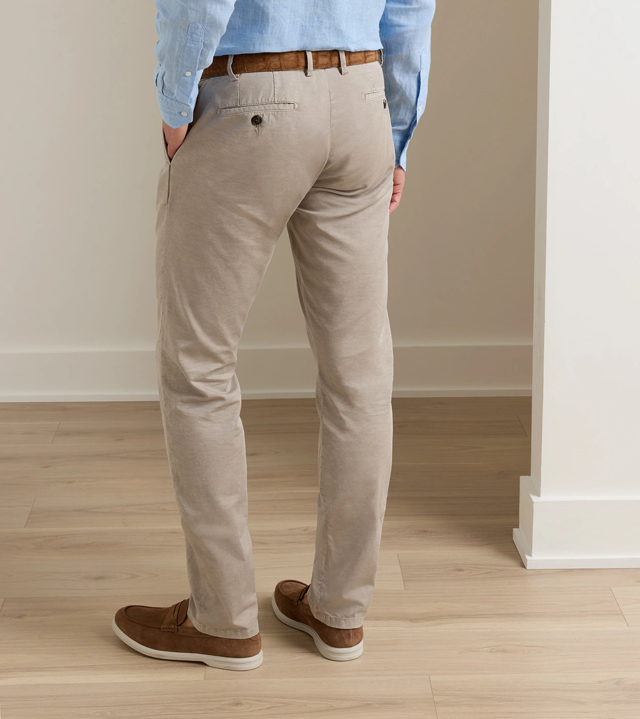 Somerset Flat Front Pant in Khaki - Alternate Image 2