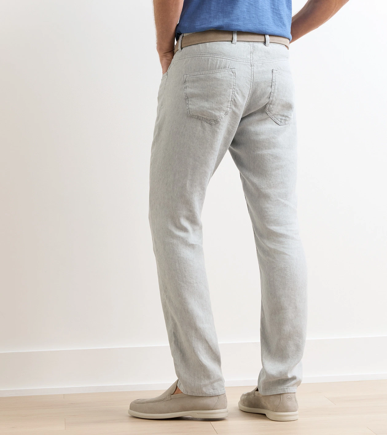 Hampton Twill Five Pocket Pant in British Grey - Alternate Image 2
