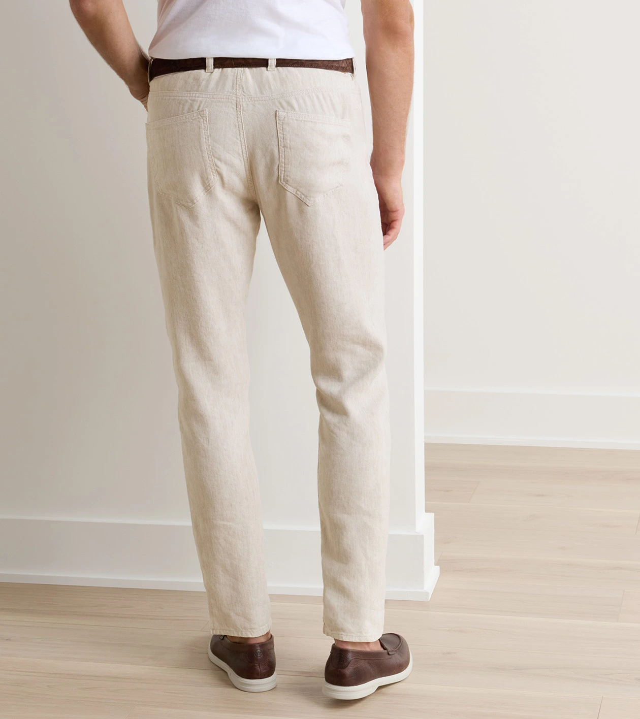 Hampton Twill Five Pocket Pant in TRUFFLE - Alternate Image 2