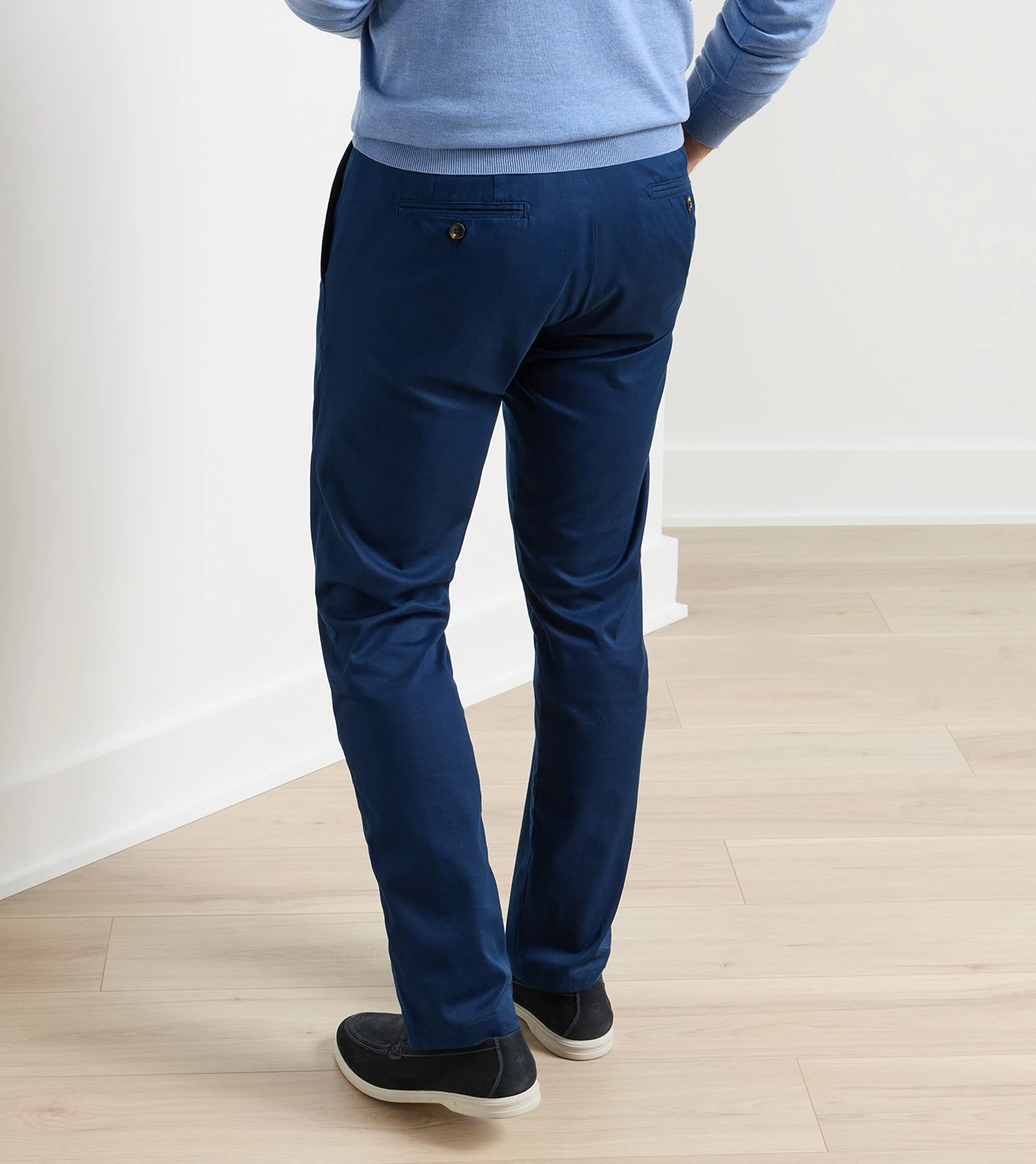 Mariner Sea Island Flat Front Chino in Navy - Alternate Image 2