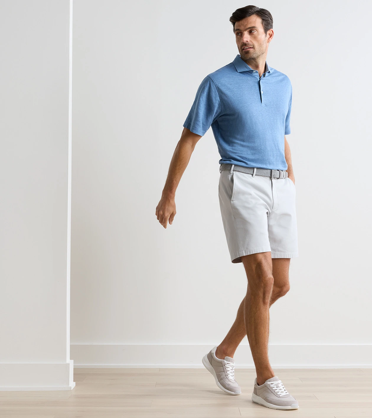 Andrews Flat-Front Short in British Grey - Alternate Image 1
