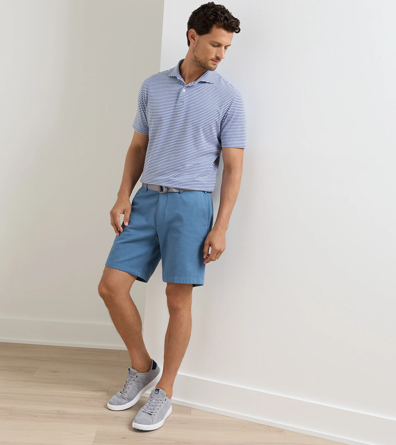 Andrews Flat-Front Short in STORM - Alternate Image 1