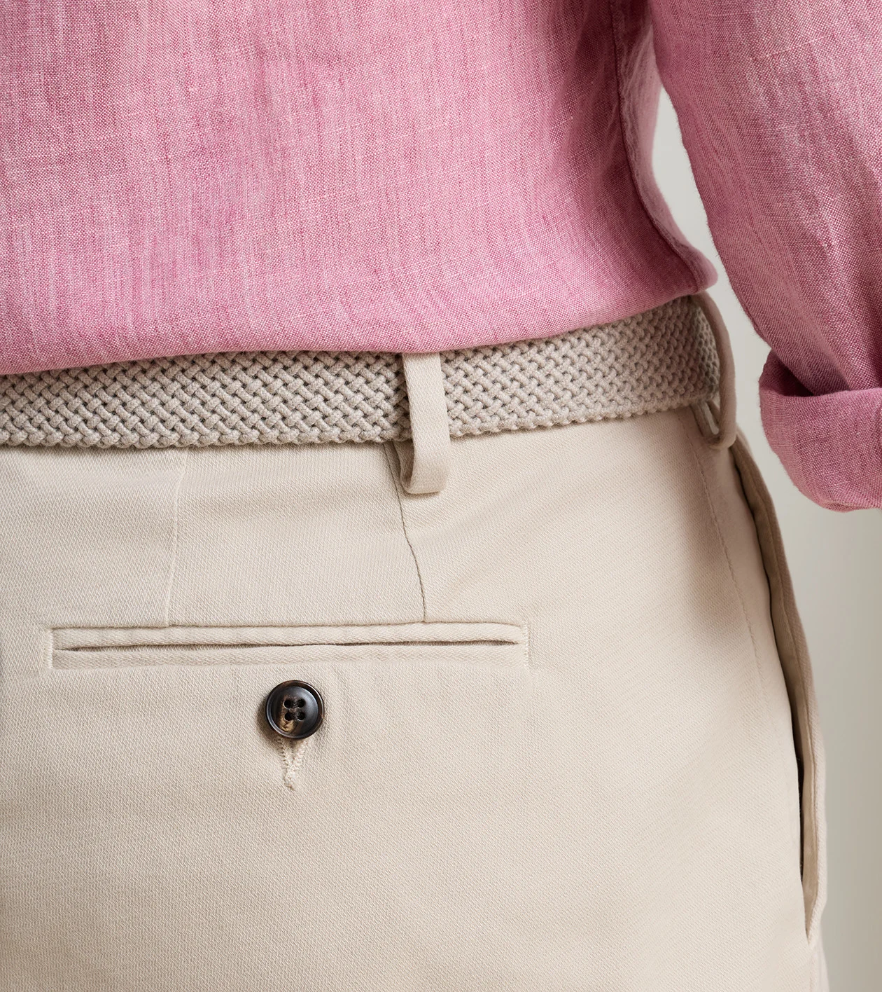 Andrews Flat-Front Short in TRUFFLE - Alternate Image 3