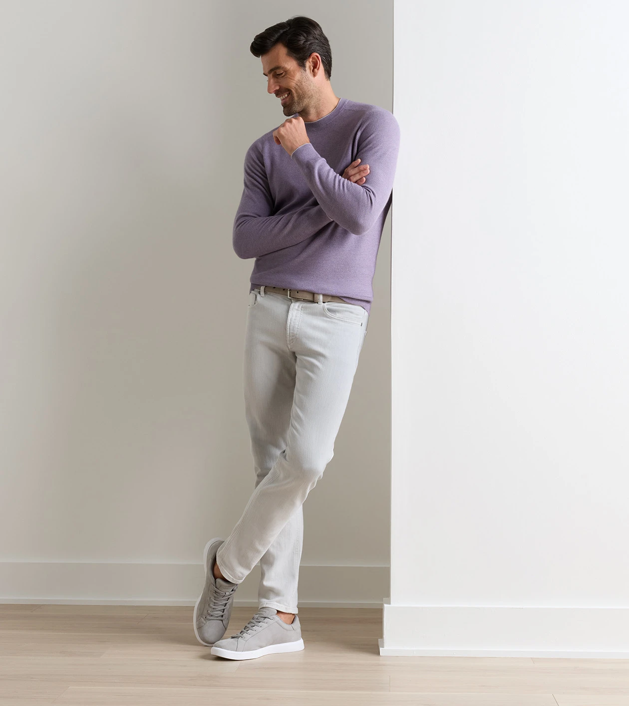Fairfield Garment Dyed Denim in Light Grey - Alternate Image 1