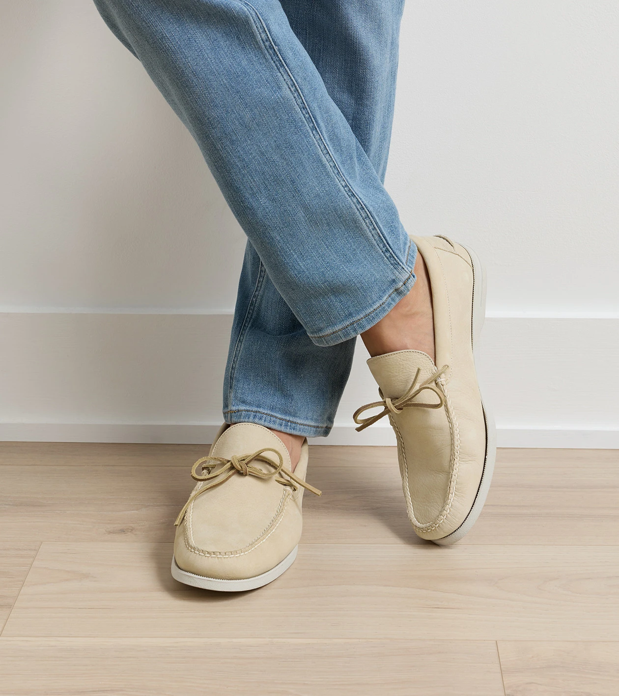 Excursionist Nubuck Boat Shoe in Stone - Alternate Image 1