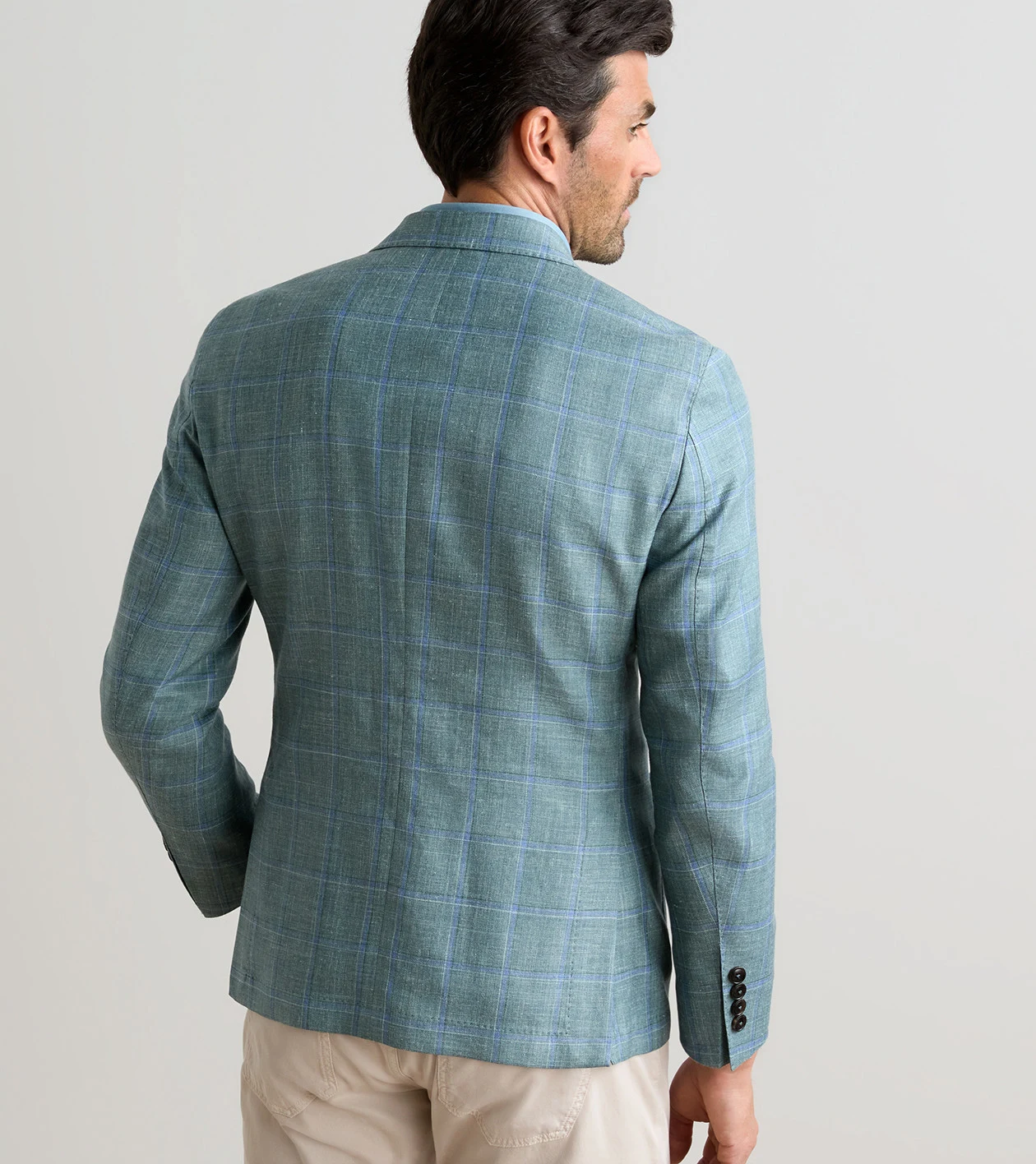 Salisbury Windowpane Soft Jacket in Willow - Alternate Image 2