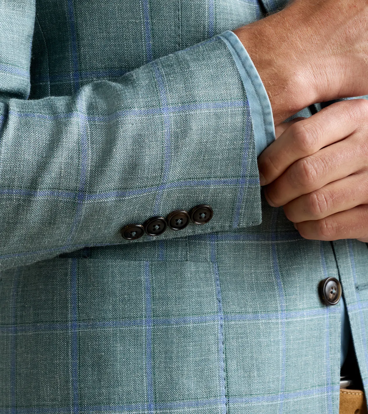 Salisbury Windowpane Soft Jacket in Willow - Alternate Image 3