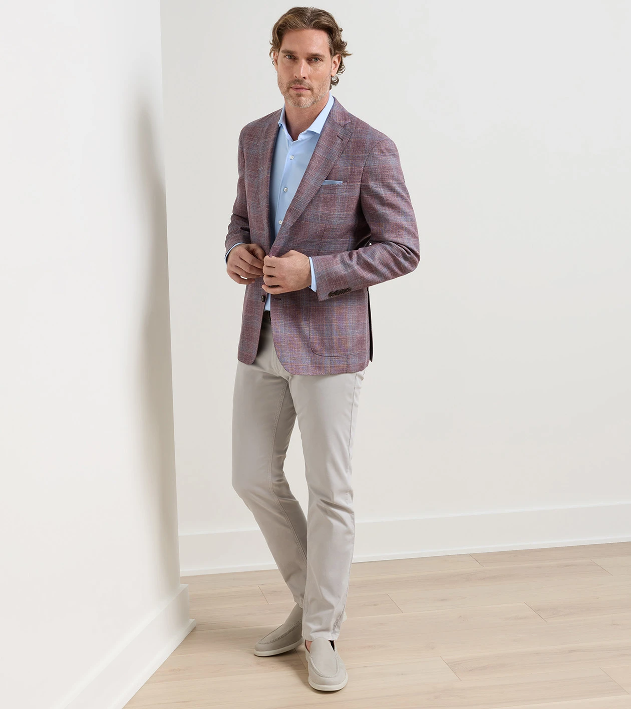Gafton Plaid Soft Jacket in PURPLE FIG - Alternate Image 1