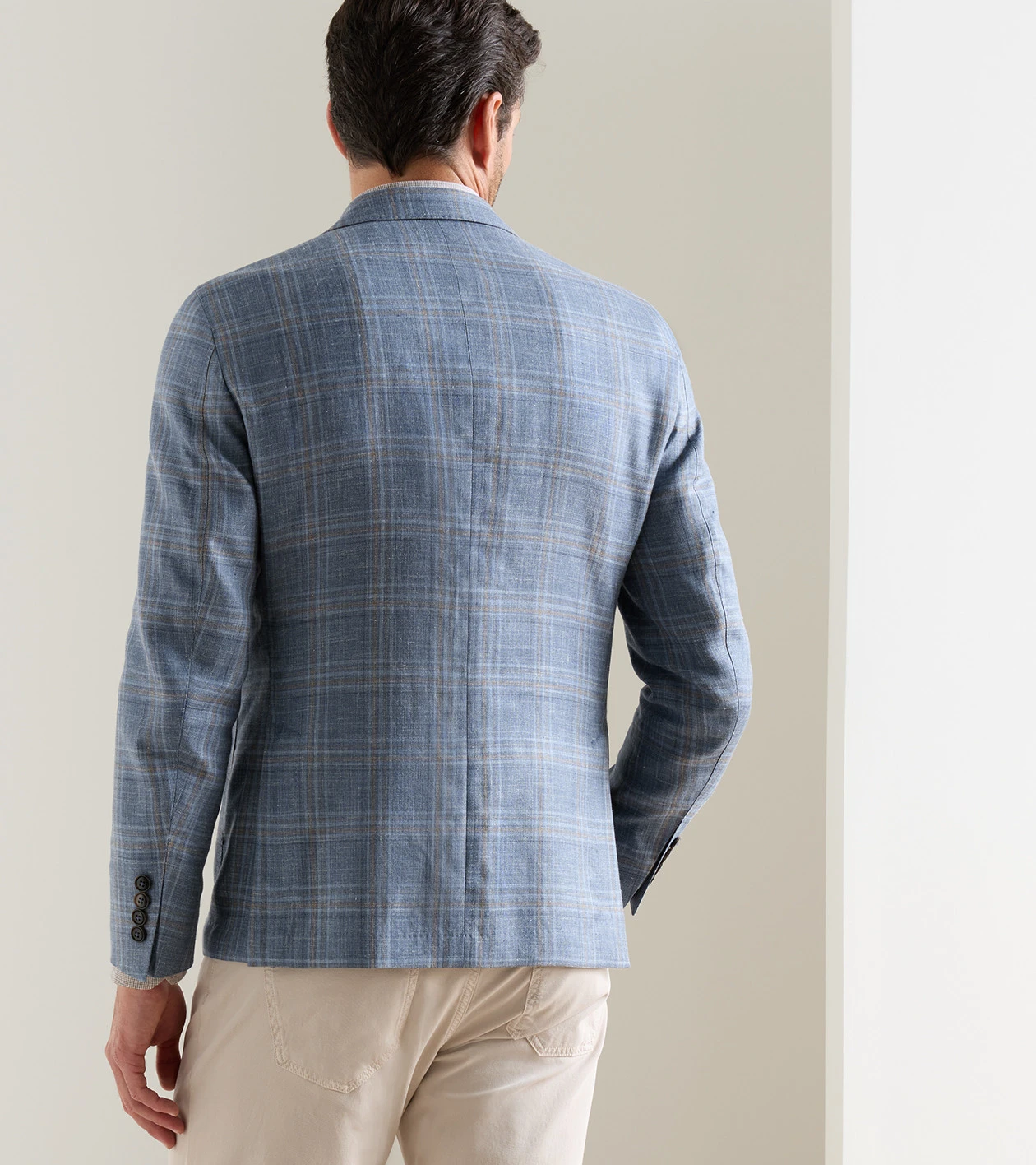 Hertford Plaid Soft Jacket in STORM - Alternate Image 2