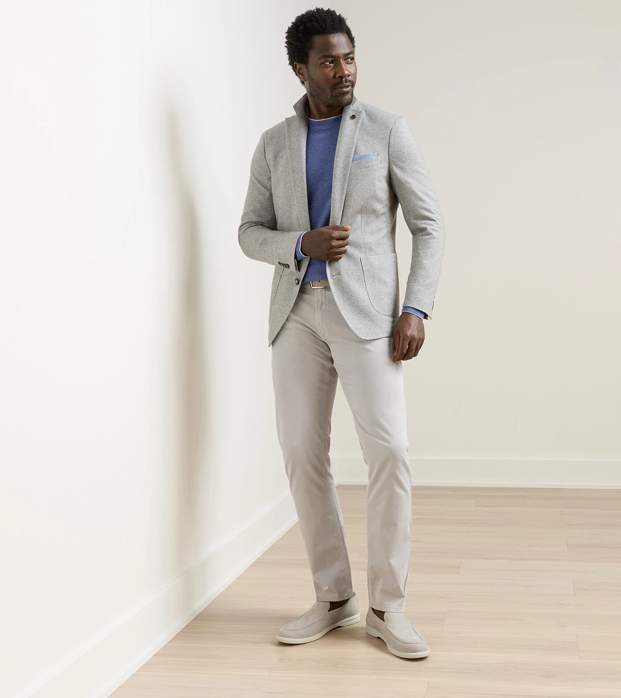 Lancaster Knit Soft Jacket in Gale Grey - Alternate Image 1