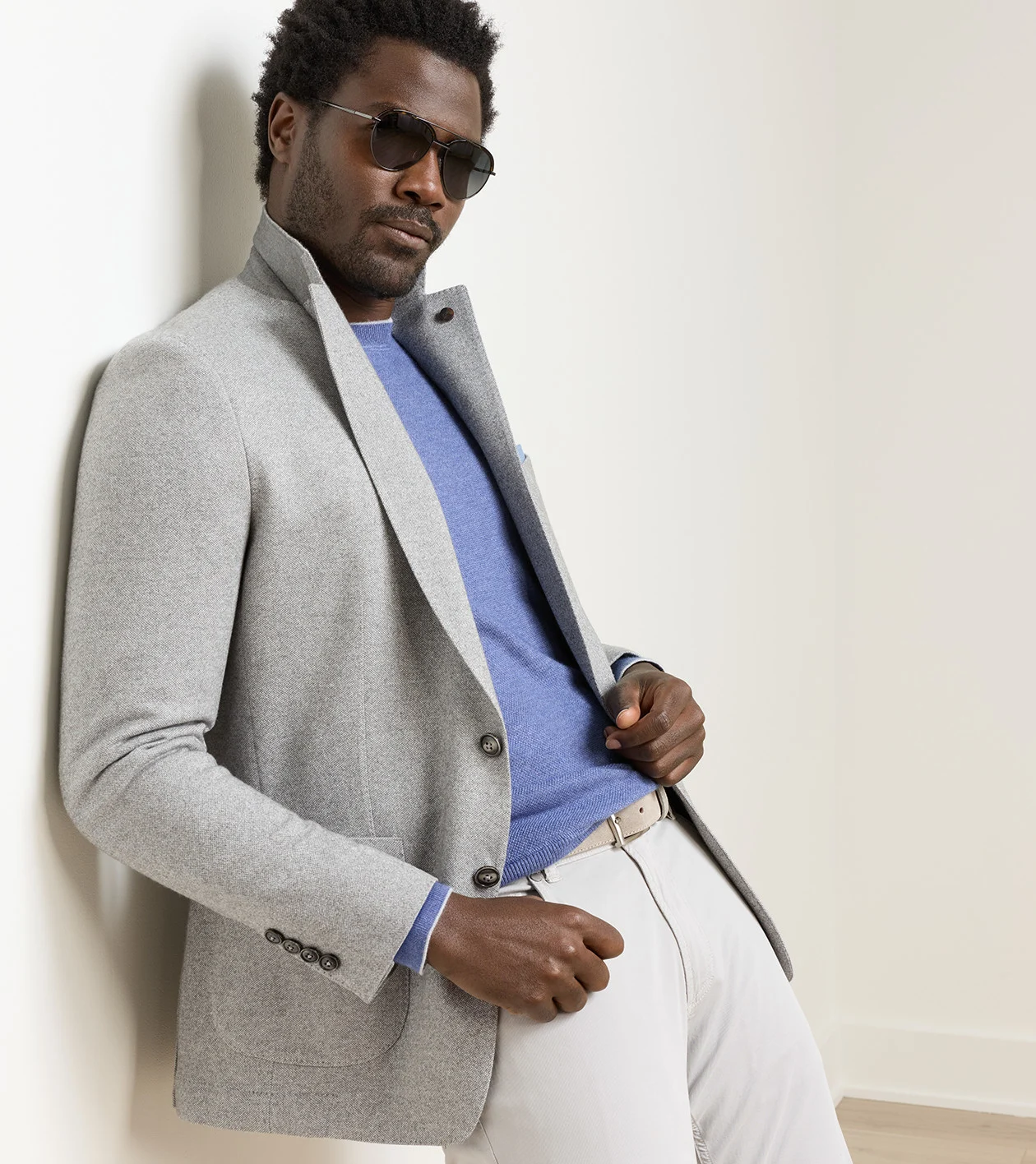 Lancaster Knit Soft Jacket in Gale Grey - Alternate Image 4