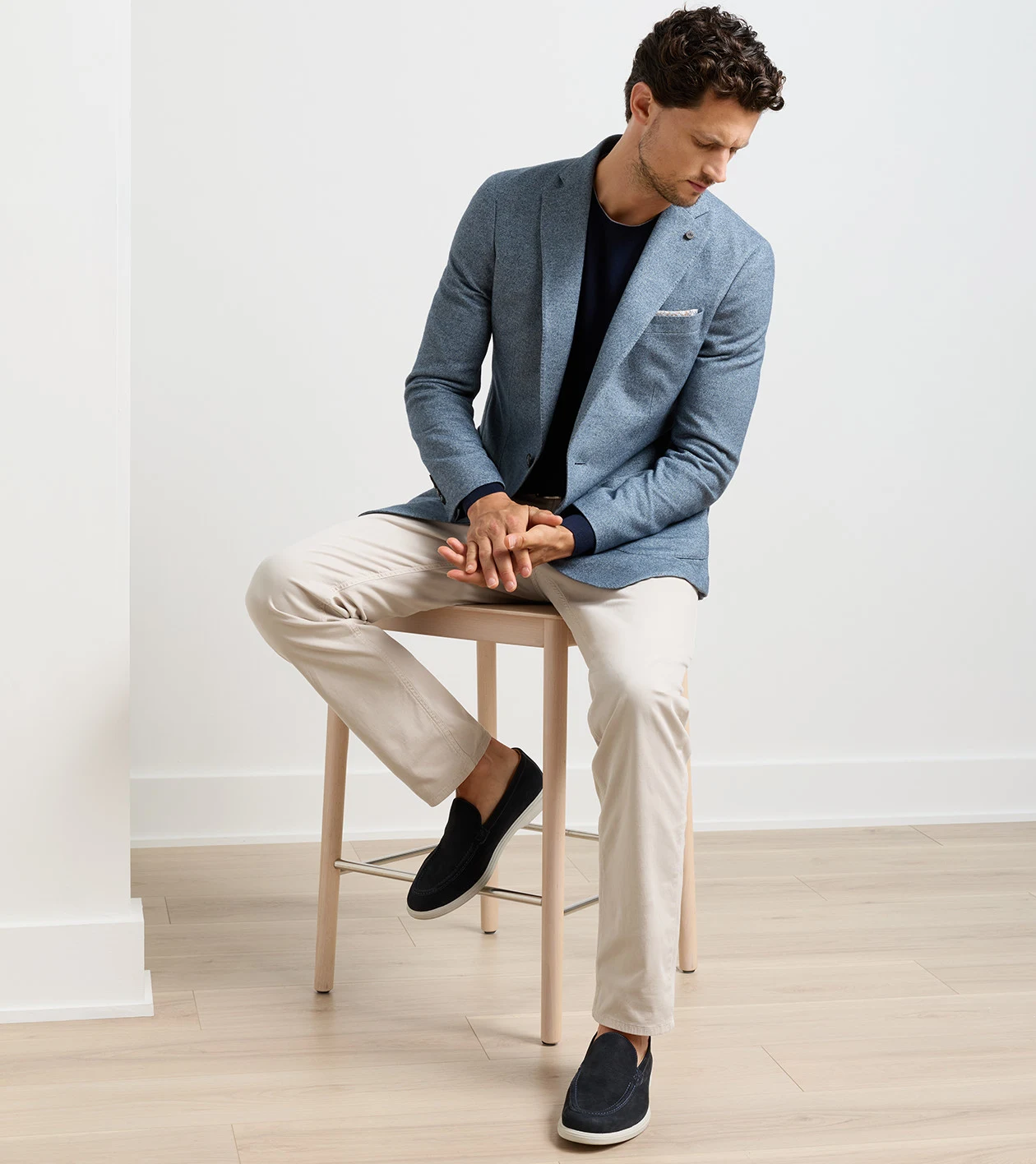 Lancaster Knit Soft Jacket in STORM - Alternate Image 1