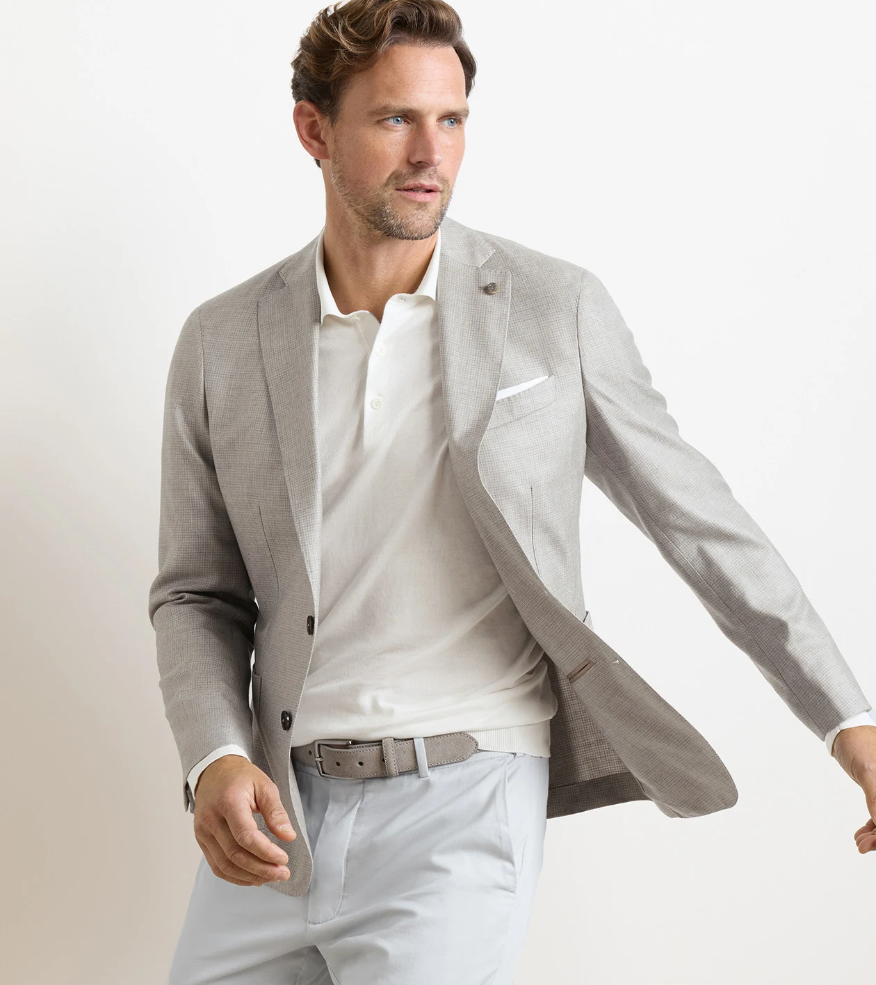 Cypress Houndstooth Soft Jacket in BISCOTTI - Alternate Image 1