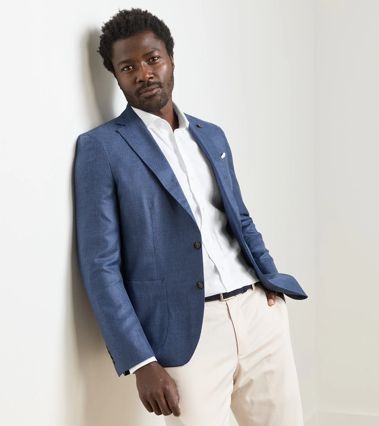 Cypress Houndstooth Soft Jacket in Navy - Alternate Image 5