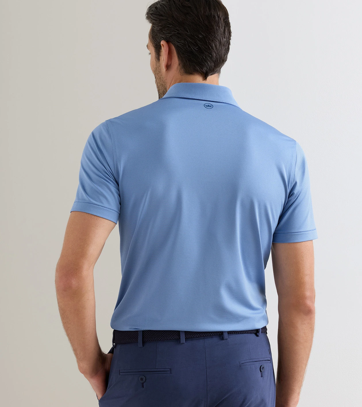 Treble Performance Jersey Polo in Dusk Blue - Alternate Image 2