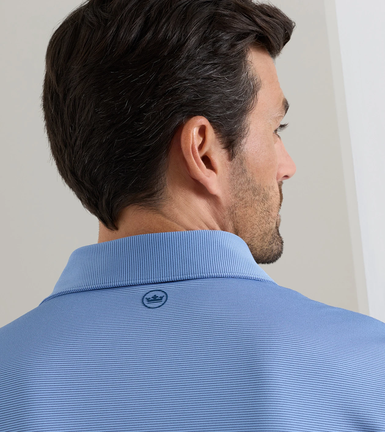 Treble Performance Jersey Polo in Dusk Blue - Alternate Image 3