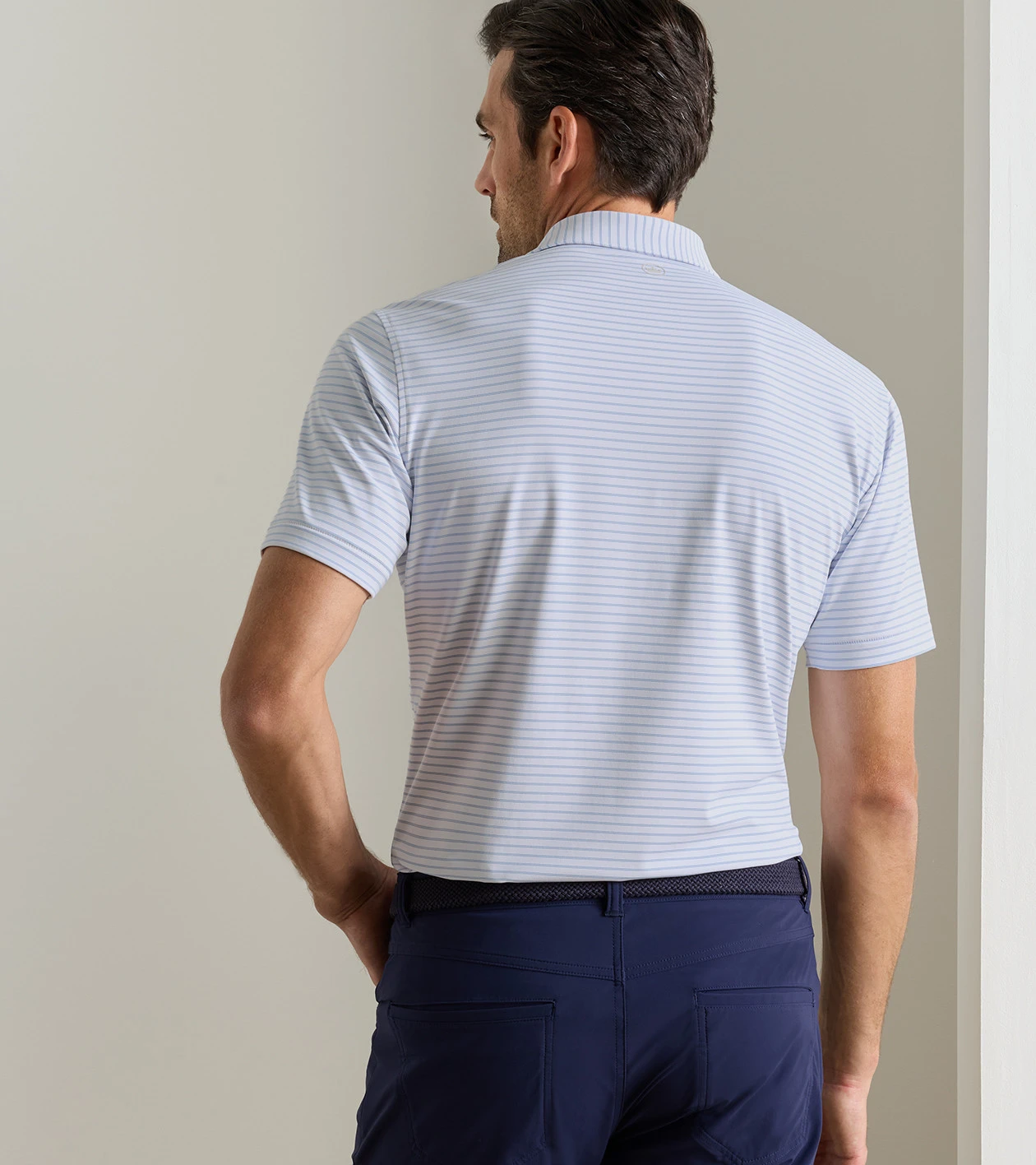 Keynote Performance Jersey Polo in White - Alternate Image 2