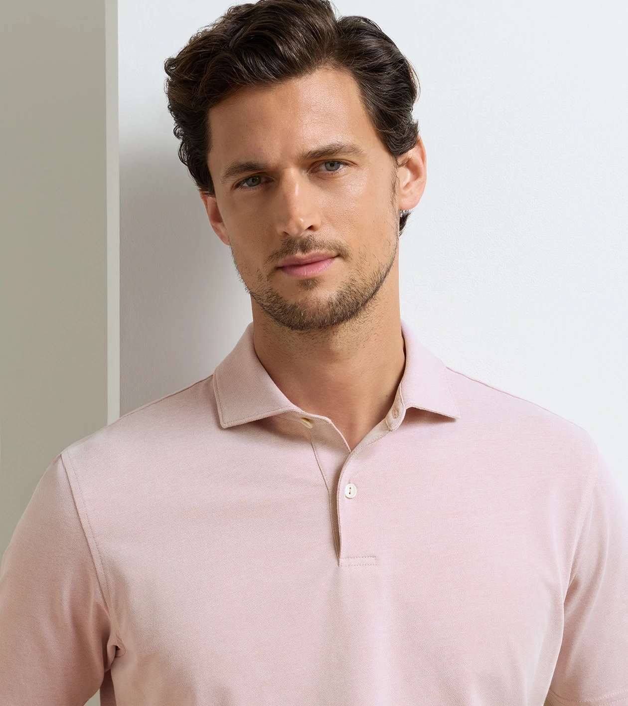 Albatross Cotton-Blend Piqu&eacute; Polo in FADED SCARLET - Alternate Image 4