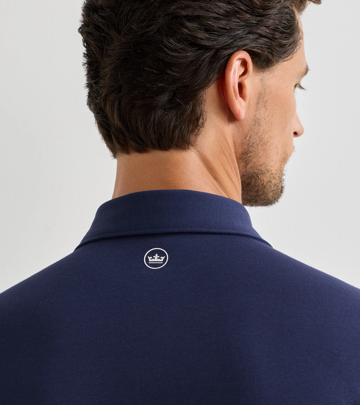 Albatross Cotton-Blend Piqu&eacute; Polo in Navy - Alternate Image 3
