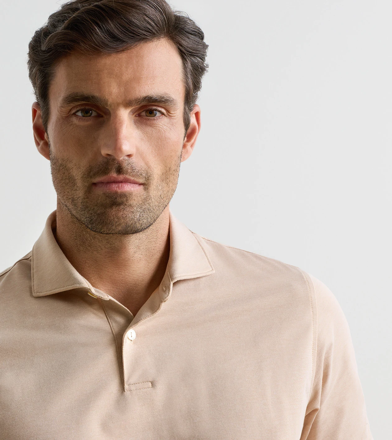 Albatross Cotton-Blend Piqu&eacute; Polo in SUMMER DUNES - Alternate Image 4