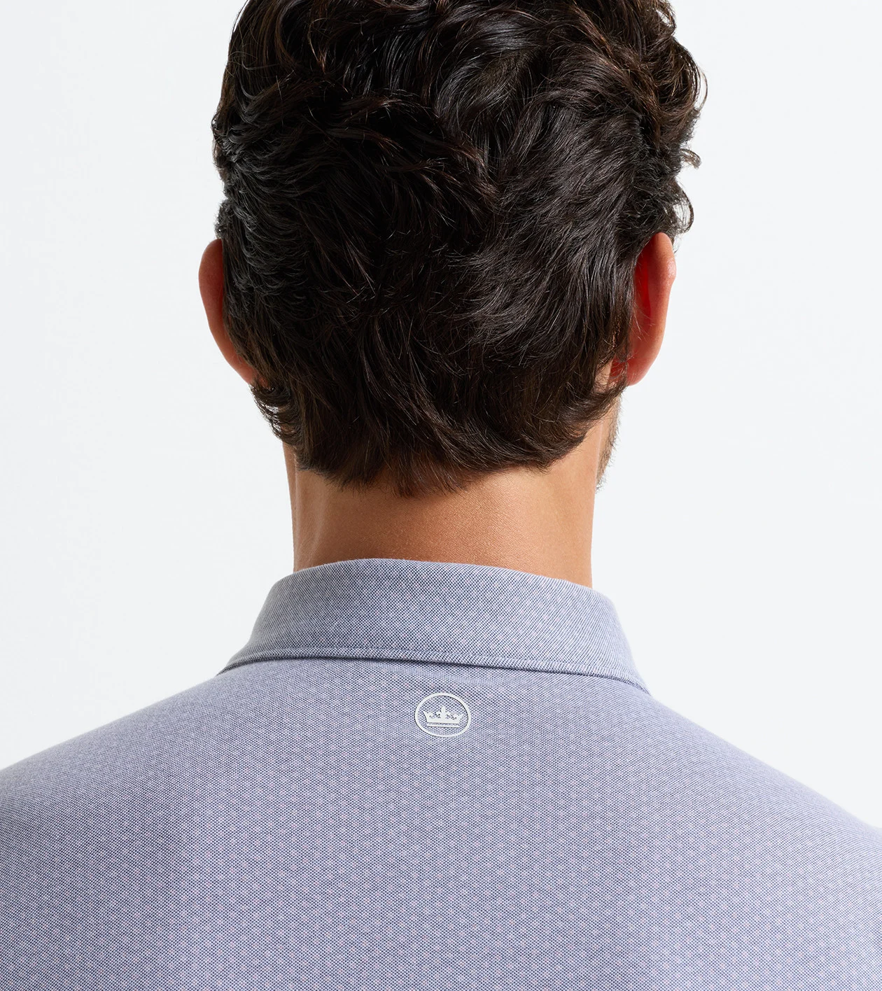 Albatross Diamond Cotton-Blend Piqu&eacute; Polo in Navy - Alternate Image 3