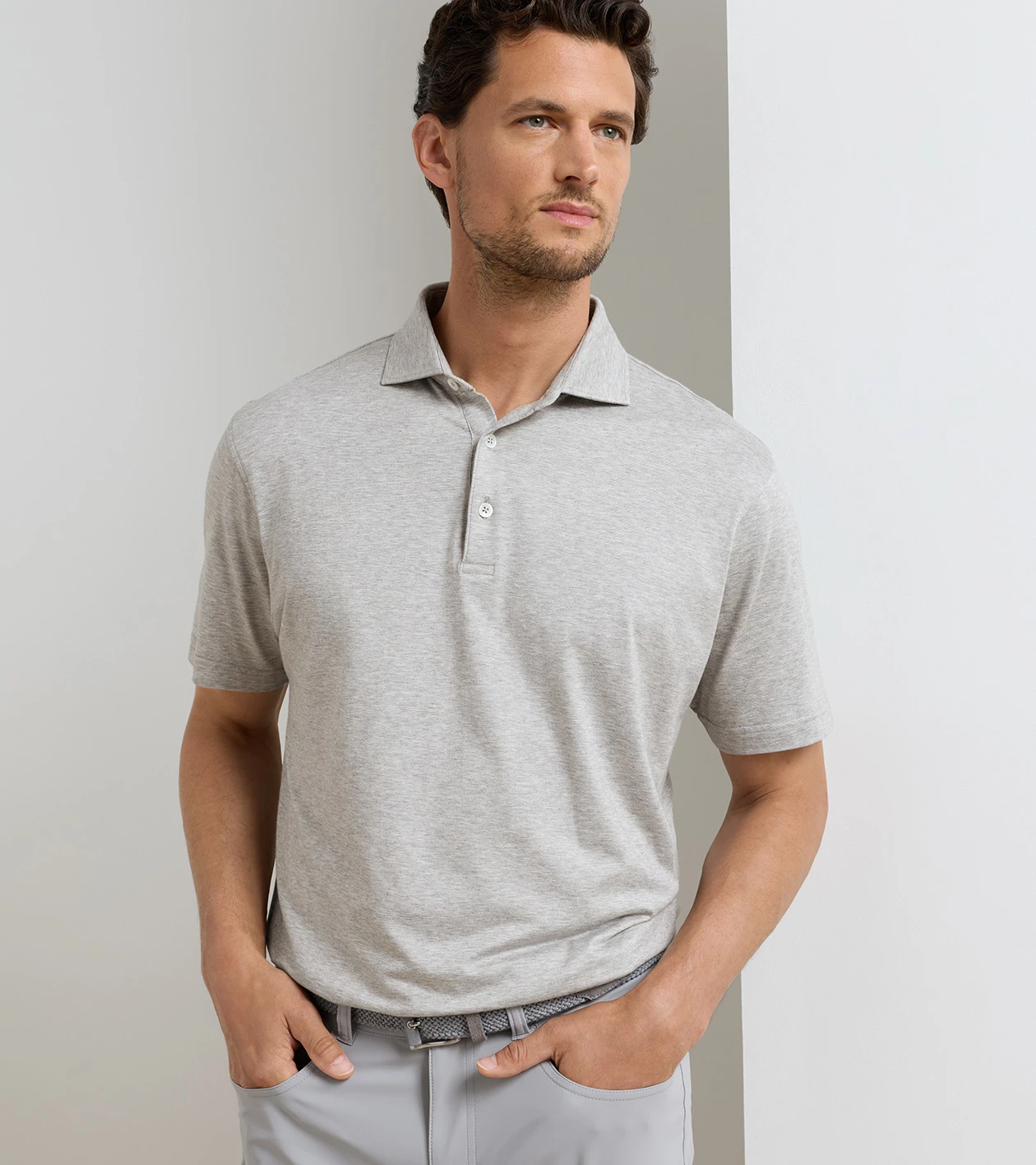 Excursionist Flex Polo in Gale Grey - Alternate Image 1