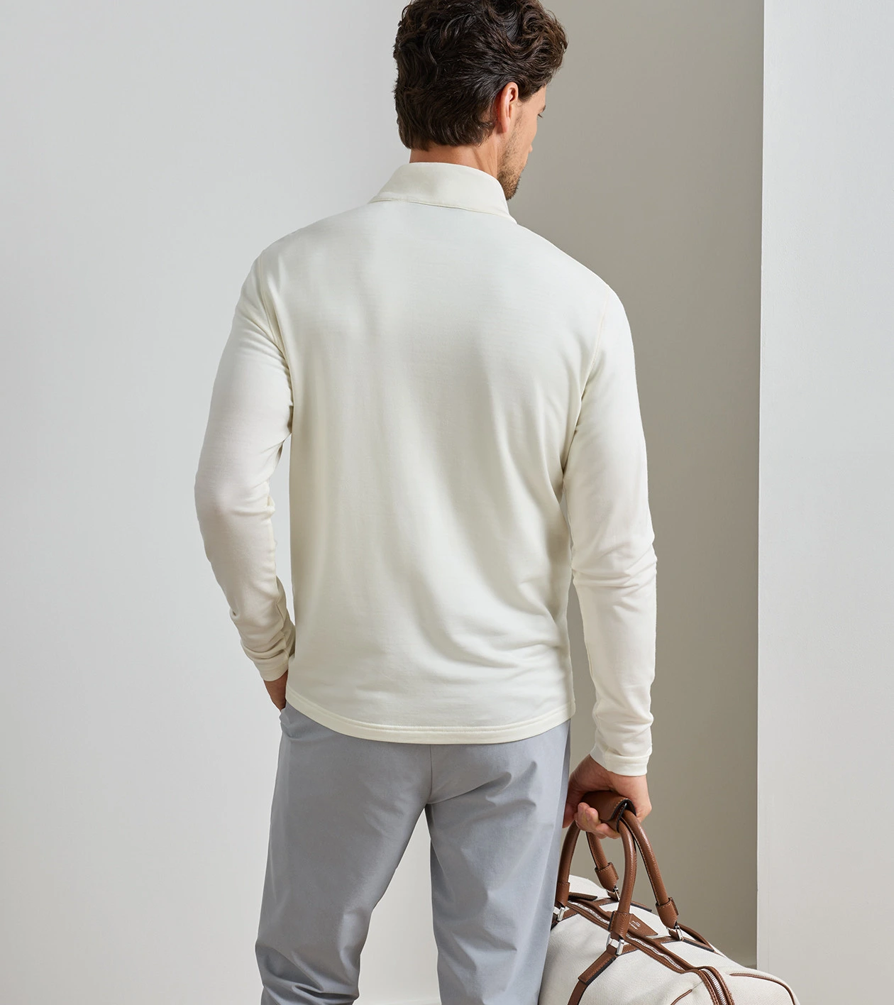 Excursionist Flex Knit Quarter-Zip in Almond - Alternate Image 2