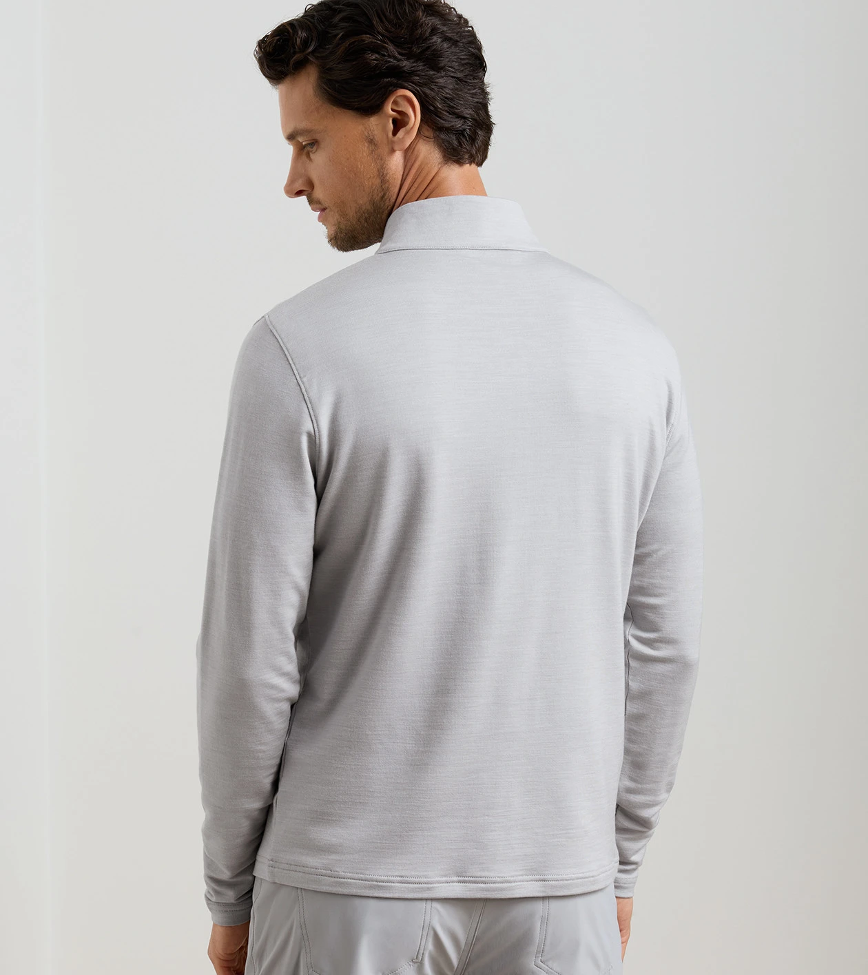Excursionist Flex Knit Quarter-Zip in GREY HEATHER - Alternate Image 2
