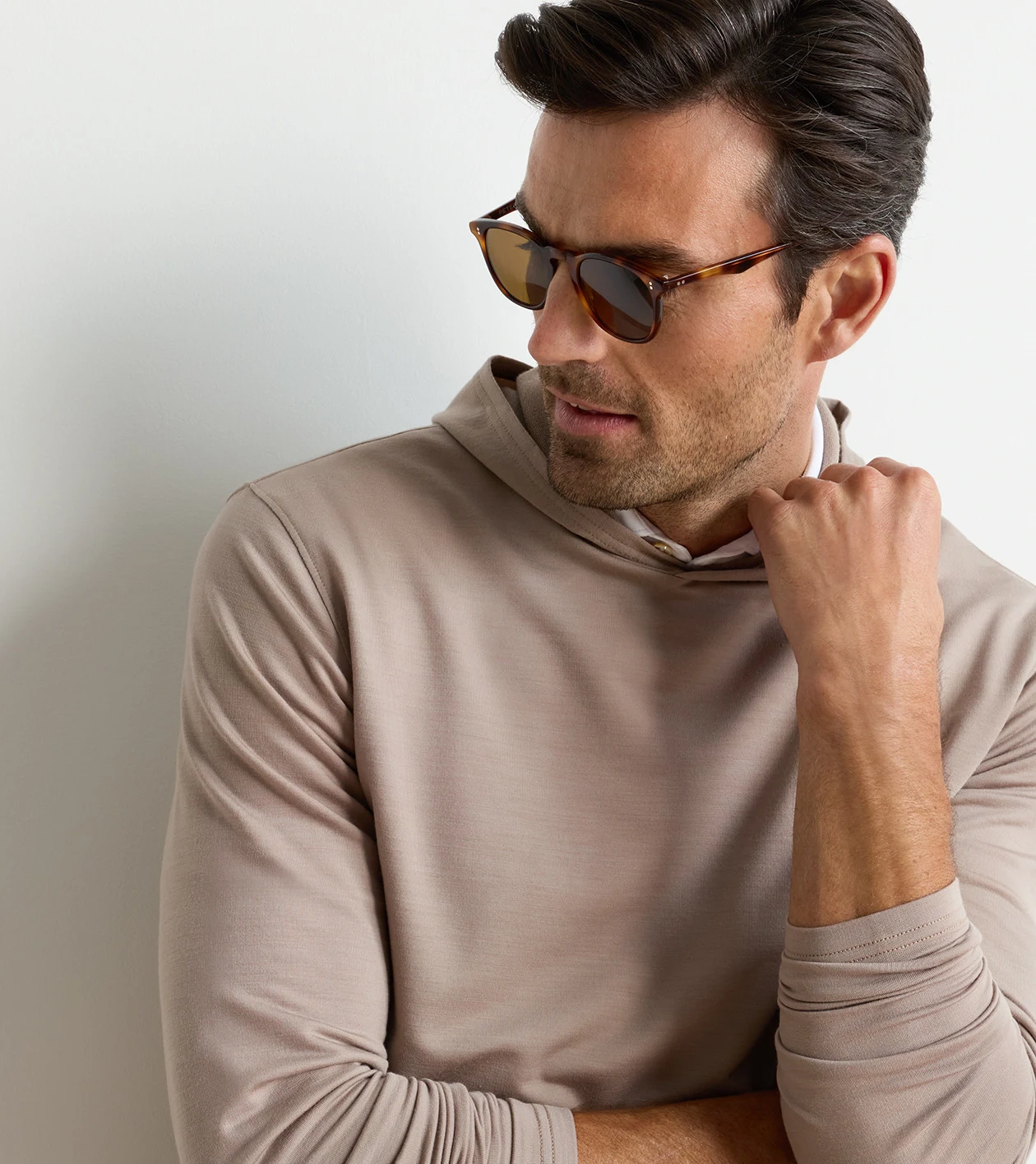Excursionist Flex Knit Hoodie in BISCOTTI - Alternate Image 3